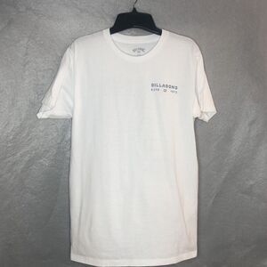 Billabong Men Tshirt Medium Slim Fit White palm trees excellent condition